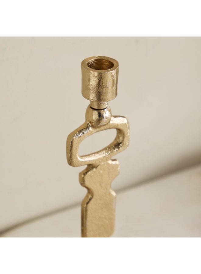 Home Box Viola Aluminium Modern Taper Candleholder - 10x10x29 cm - Image 3